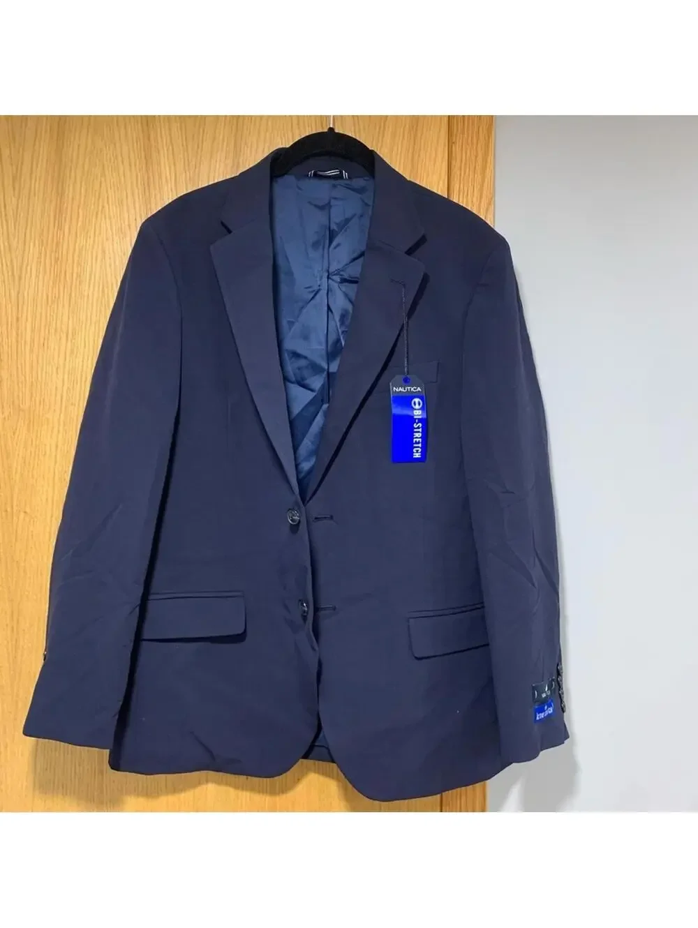 Nautica Modern Fit Bi-Stretch Navy Blue Suit Jacket - Size 38S